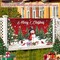 Merry Christmas Banners with 3 Pcs 71"x 43" Christmas Backdrop and Porch Signs(Christmas)1"L x 1"W